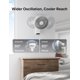 thumbnail image 2 of Ventilador de pared PELONIS de 23 cm con mando a distancia de 3 velocidades, 2 of 7