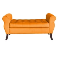 Tapiceria Moderna - Banqueta Baul Diva Color Naranjo