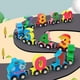 thumbnail image 1 of Magnetic Digital Small Train Toys, Children's Educational Assembly Magnetic Building Blocks, Early Education Wooden Small Train For Boys And Girls, 1 of 4