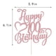 thumbnail image 2 of Adorno para tartas AROKIPPRY con purpurina en oro rosa, feliz centenario, 2 of 8