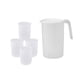 thumbnail image 4 of Jarra De Agua De 2,5 L Y Jarra De Agua De 4 Tazas Para Acampar, Fiesta De Picnic, Color Blanco, 4 of 5