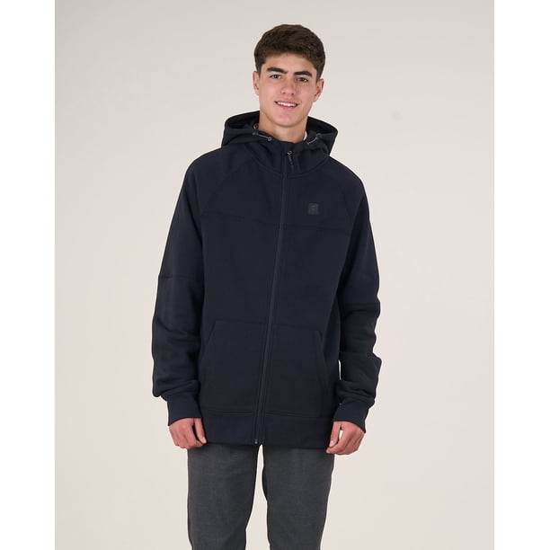 Poleron Escolar Franela Raglan cierre y gorro CP28 (T.12-T.18) POLEMIC