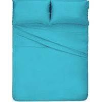 Genérico - Juego Sabanas Unicolor 1.5 Plaza Color Turquesa