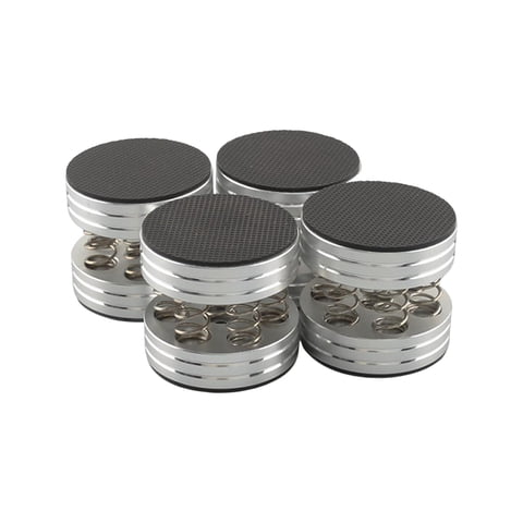 Magideal - Aleación De Aluminio Audiophile Shock Spikes Aislamiento De Altavoz Ajustable Protector De Piso Almohadilla De Amortiguación De Resorte Antideslizante Argén