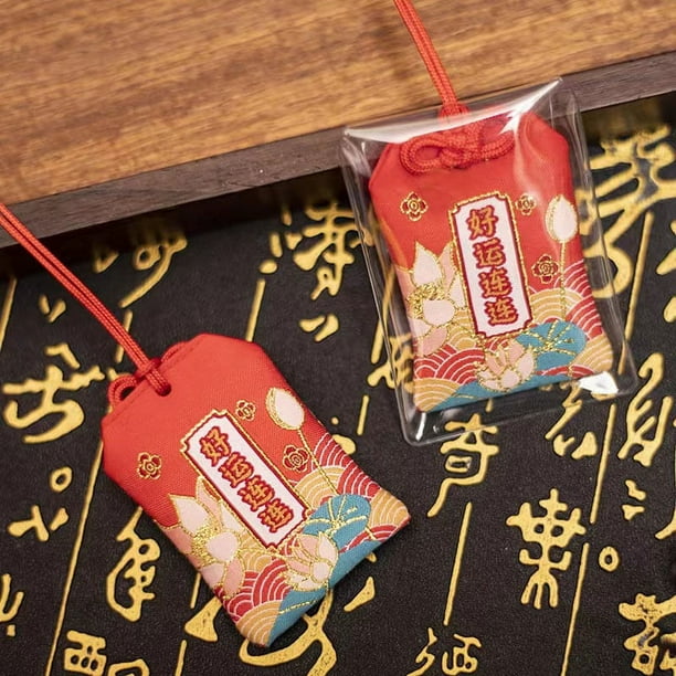 Chinese Style Red Prayer Sachet - Perfect for Children's Schoolbags, Potted Plant Hanging Ornaments & More!