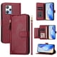 thumbnail image 1 of Funda tipo cartera para Negroview A53 con bolsillo con cremallera, tarjetero, soporte, correa para la muñeca y tapa de cuero Rojo, 1 of 5