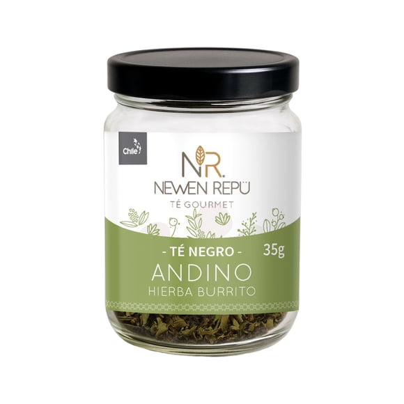 Té Negro Andino Burrito Gourmet Frasco Vidrio 35g Newen Repü