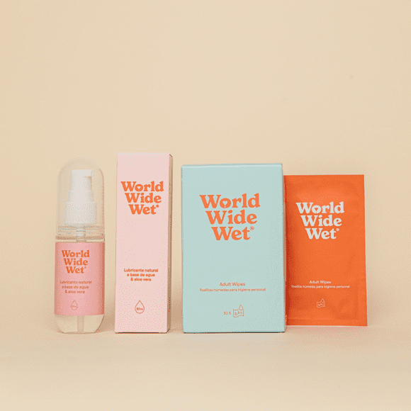 Pack Open & Ready for Love LUBRICANTE + WIPES
