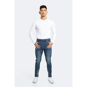 Idem - Jeans Hombre Skinny Azul Con Drimen Focalizado Suave 42