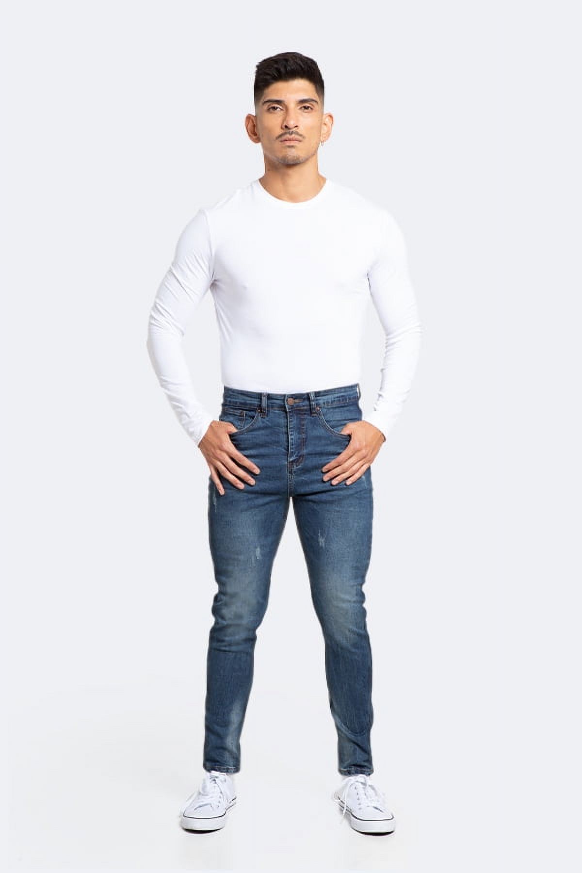Idem - Jeans Hombre Skinny Azul Con Drimen Focalizado Suave 42