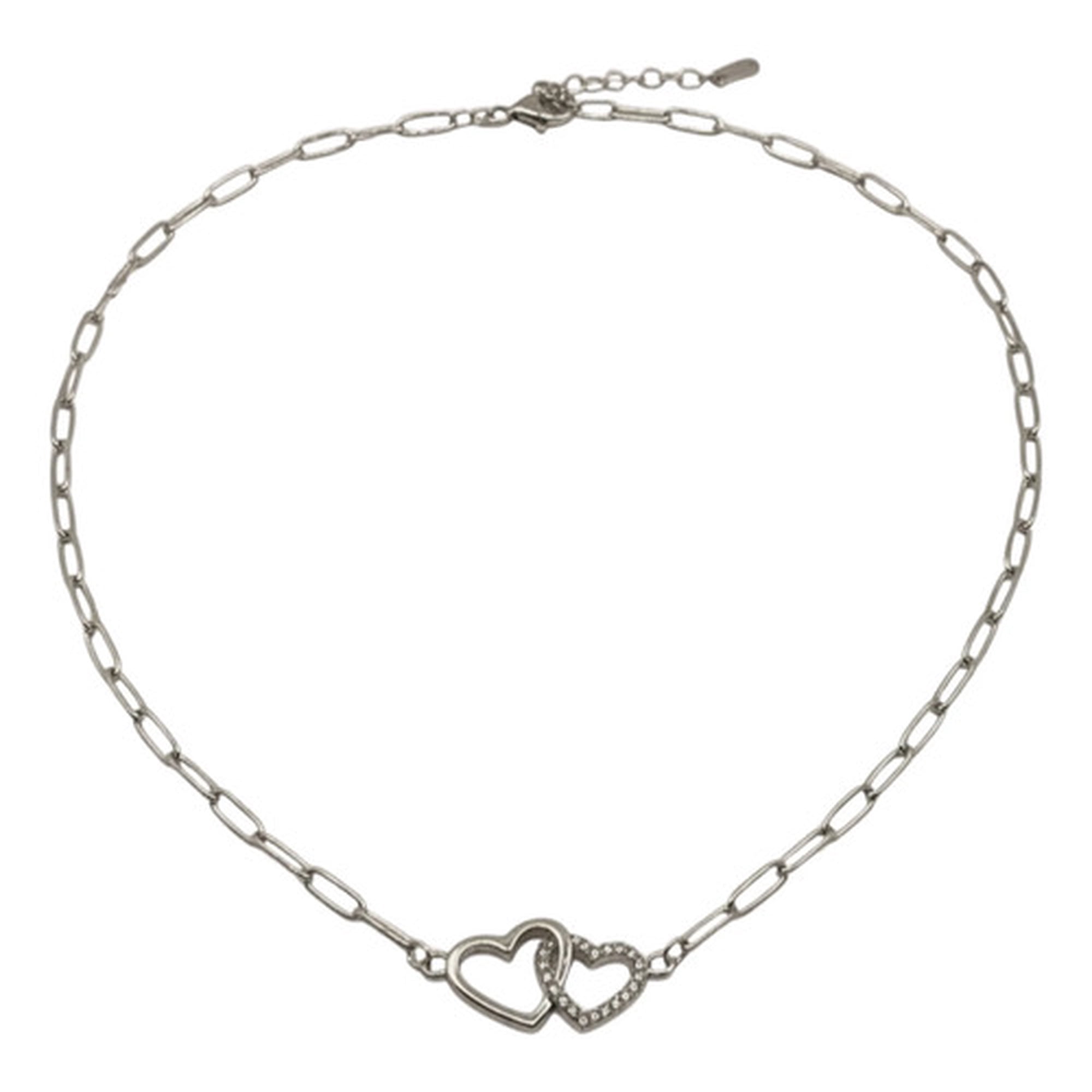 Marca - Cadena Corazones Entrelazados Nordvik Plata 925 Circones Plateado