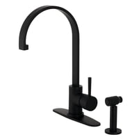 Grifo De Cocina Kingston Brass Concord Ls8710Dlbs Negro Mate