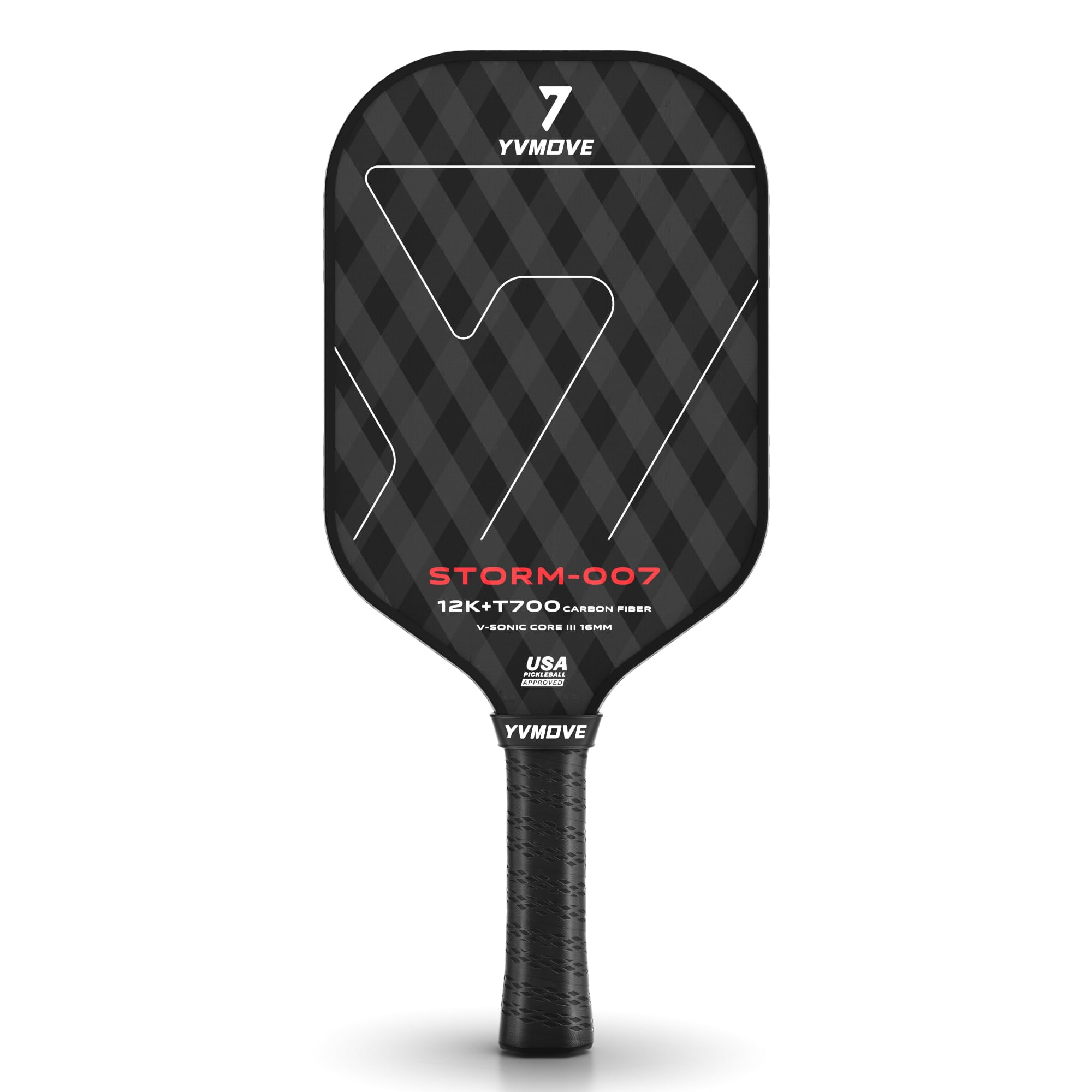 Pickleball Paddle Yvmove T700 Superficie De Fibra De Carbono Sin Procesar
