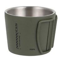 Magideal - Taza De Camping, Taza De Café, Taza Térmica, Taza Para Exteriores, Taza De Té, De Acero Inoxidable De Doble Pared Con Asa Plegable Para Las Mañanas Fr Verde