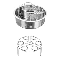 Bothyi - 3 Cestas De Vapor De Acero Inoxidable Para Tamal De Verduras Instantáneo De 5/6/8 Cuartos De Galón.