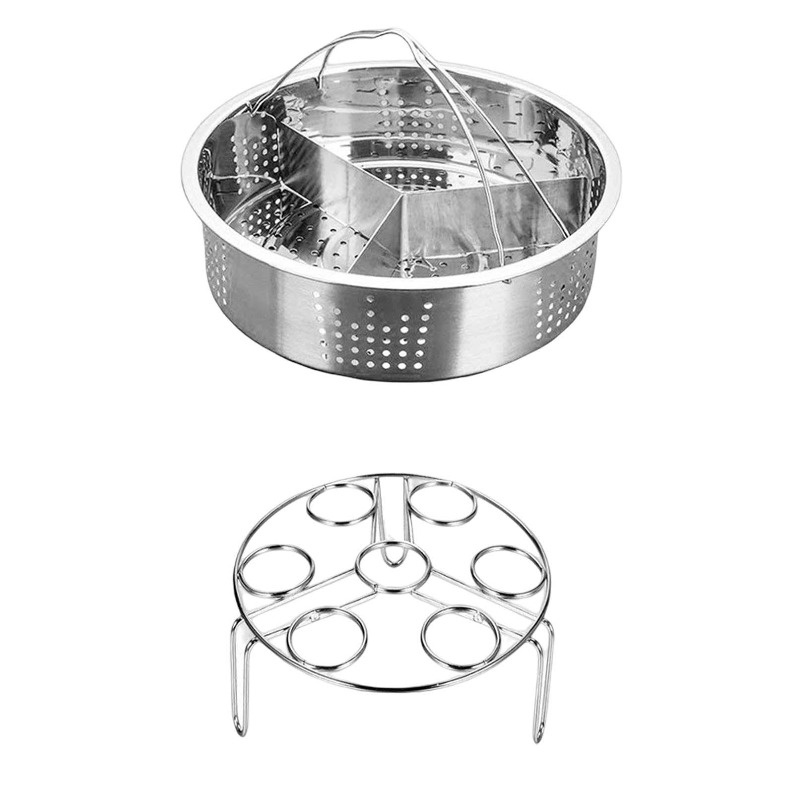 Bothyi - 3 Cestas De Vapor De Acero Inoxidable Para Tamal De Verduras Instantáneo De 5/6/8 Cuartos De Galón.