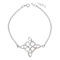 Genérico - Pulsera Nudo Brujas Grande Plata Fina Protección