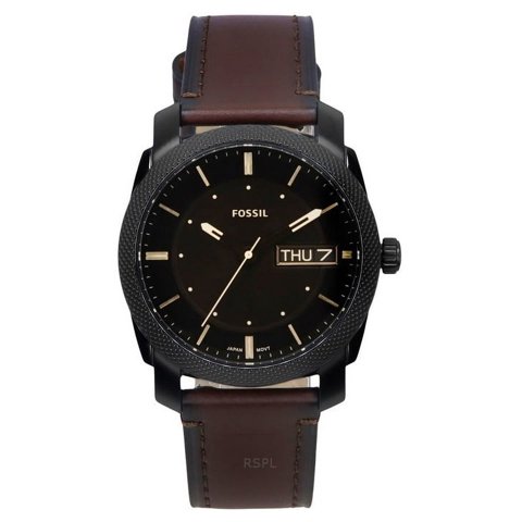 Reloj Fossil Machine Leather Strap Brown Dial Quartz Fs5901 Men'S Watch