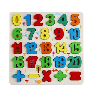 Magideal - Rompecabezas De Madera Coloridos Para Niños Pequeños, Juguete De Desarrollo Educación Preescolar De Aprendizaje Temprano Para Niños De 3 4 5 Años De E Tablero De Números L