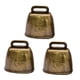 thumbnail image 1 of Campana de retro de 3 uds, campana de Metal, colgante de de viento pequeño, campanas ruidosas, cencerro Premium , Bronce, 1 of 4