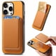 thumbnail image 2 of Funda de Cuero Magnética con Tarjetero para iPhone 16 Pro Max Cubierta Delgada Amarillo, 2 of 5
