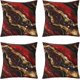 thumbnail image 1 of Fundas cojín mármol turquesa 4 uds 45x45 cm abstracto dorado negro bronce lentejuelas, 1 of 7