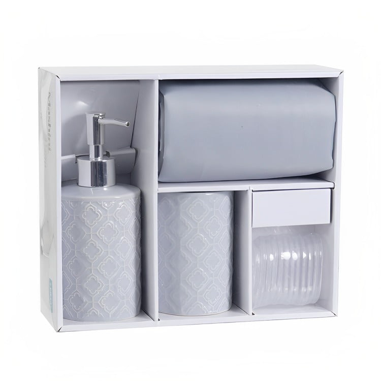 Set De Baño 4 Piezas / Gris – Mashini