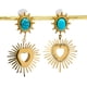 thumbnail image 2 of Aros De Fiesta, Sagrado Corazon Turquesa, Matrimonio Dorado, 2 of 4