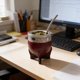 thumbnail image 4 of Mate Imperial con Cuero Acero Inoxidable y Virola De Alpaca marron Borravino Escudo, 4 of 4