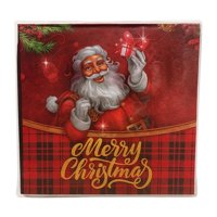 Fliperex - Set De 40 Servilletas Navideñas Con Diseños Variados Decorativos Blanco Pascueros