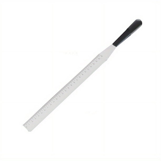 1pc, Icing Spatula (8''/10''/12''), Stainless Steel Straight Icing Spatula With Measurements, Cake Decorating Tool, Baking Tools, Kitchen Gadgets, Kitchen Accessories, Home Kitchen Items