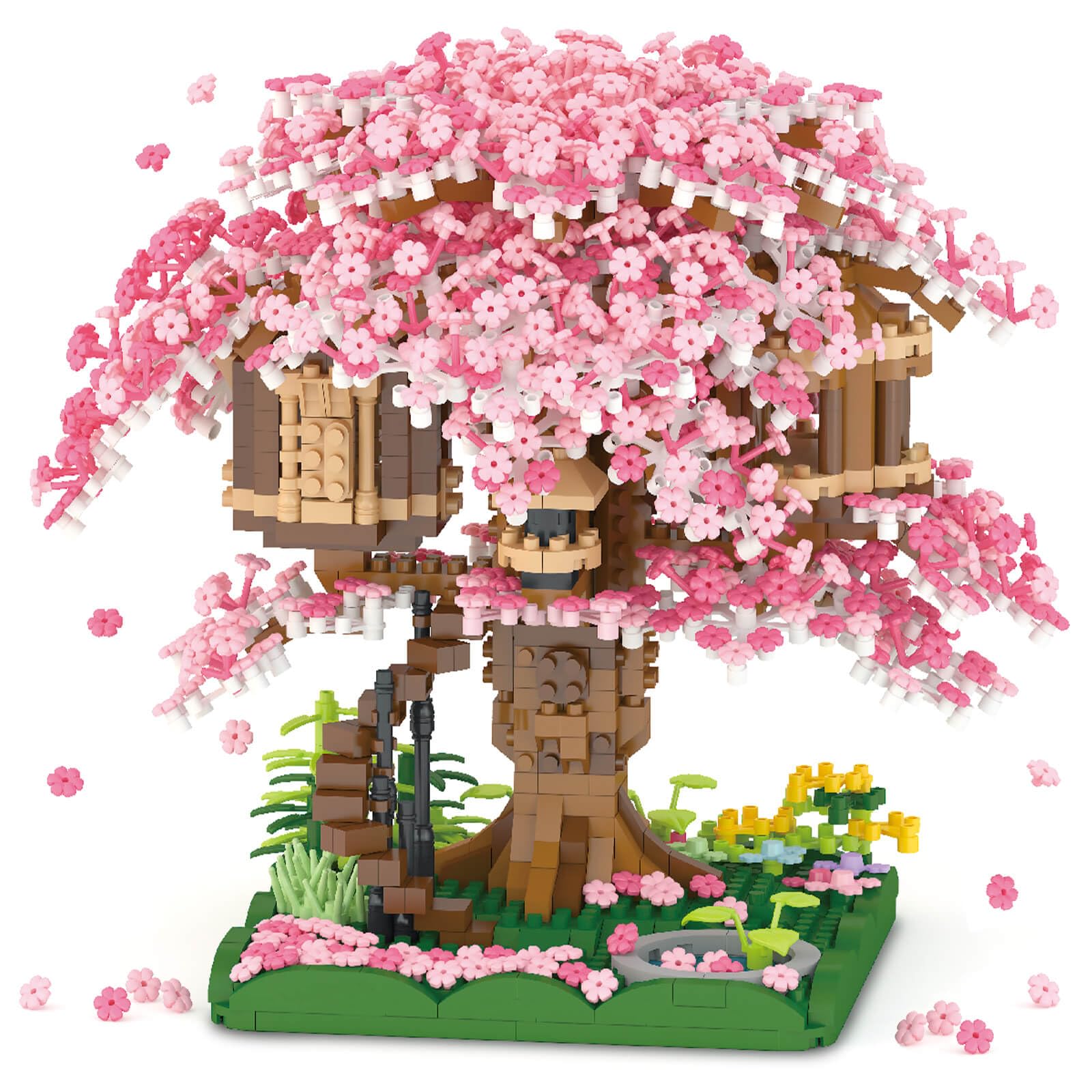 Set De Construcción Vziimo Con Forma De Bonsái En Flor De Cerezo 2028 Piezas, 14 O Más