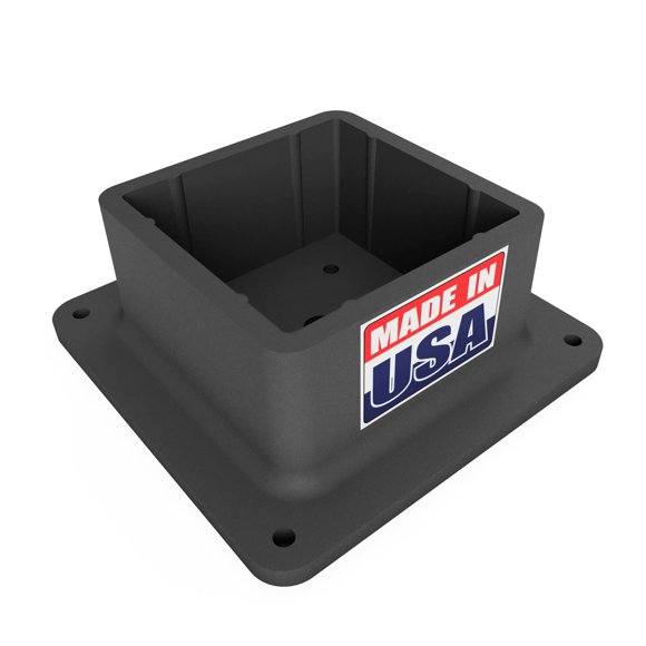 Base para poste bullke 15x15x6 cm negro - paquete de 10