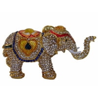 Feng Shui Import - Estatua Decorativa De Elefante Con Joyas Importadas Del Feng Shui