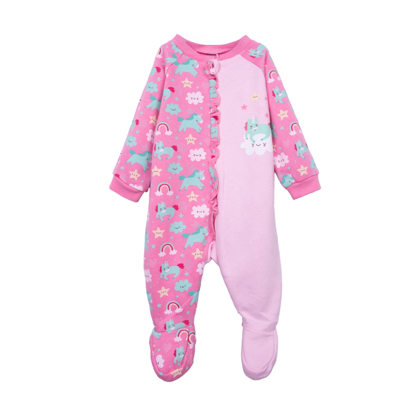 Pillin - Pijama Enterito Bebé Niña Unicornio Rosado