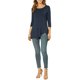 thumbnail image 2 of INSPIRE CHIC Blusa Casual de Estilo Irregular con Cuello Redondo y Manga 3/4 para Mujer XL Azul Oscuro, 2 of 7