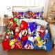 thumbnail image 1 of Juego de funda nórdica de Sonic Anime Sonic, funda nórdica infantil de microfibra con funda de almohada para niños y niñas., 1 of 3