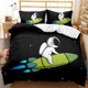 thumbnail image 1 of Astronauts in space cartoon bedding set home textile 100% polyester3D digital oversized printing bed bedroom set children's gift Bed Sheets, 1 of 5