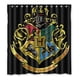 thumbnail image 1 of Cortina de ducha con insignia de Hogwarts de Harry Potter, juego de cortina de baño con ganchos, tamaño 66 x 72 pulgadas, 1 of 3