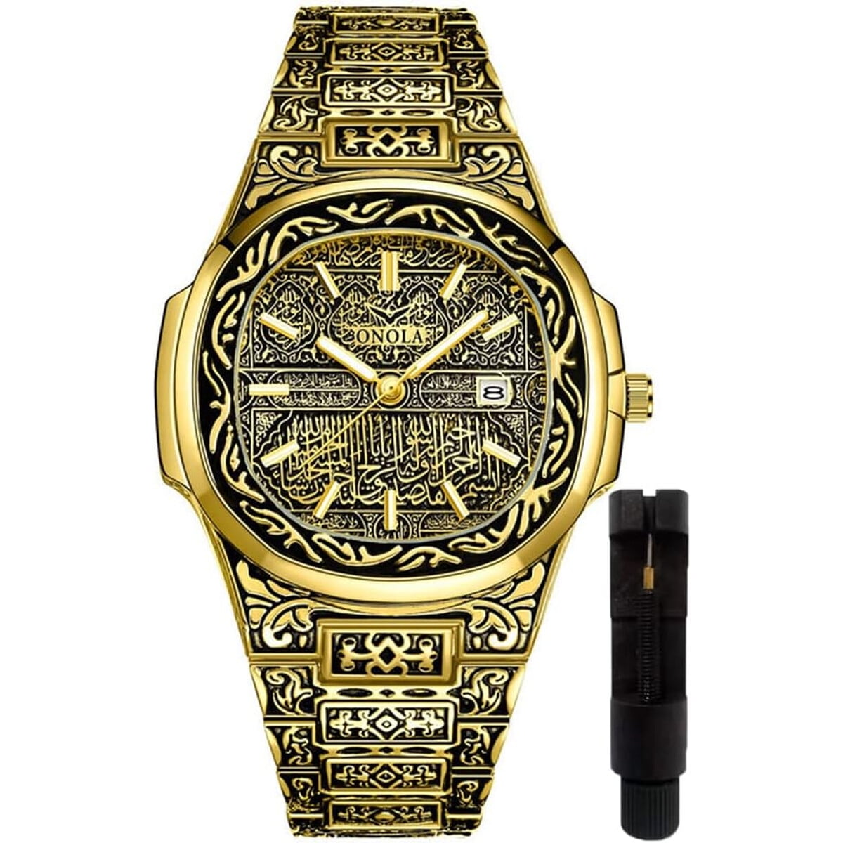 Reloj Hunruy Hombre Cuarzo Acero Retro 42mm Tatuaje