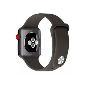 Genérico - Correa Botón Compatible Iwatch Apple Watch 42/44/45Mm Marrón Oscuro