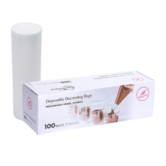 Bolsas pasteleras desechables Keenpioneer Biobased de 21 pulgadas, paquete de 100