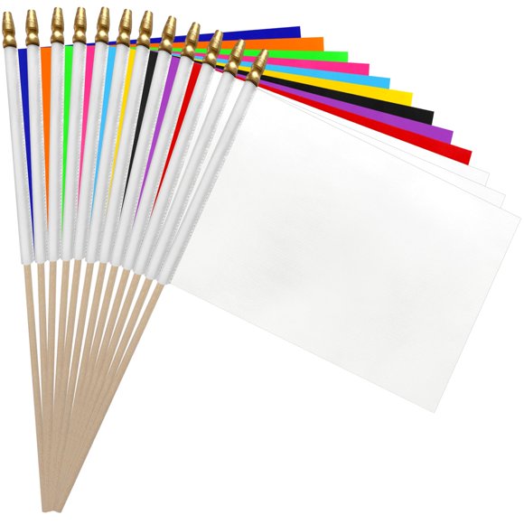 Banderas WEITBF 12 piezas 20 × 30 cm de color sólido – kit DIY