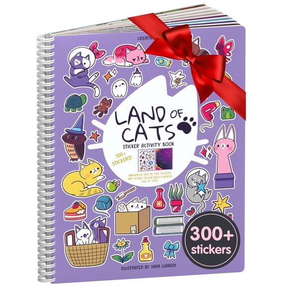 Pegatina y libro para colorear Land of Cats Cupkin con más de 300 pegatinas