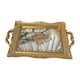 thumbnail image 3 of Bandeja Decorativa Con Espejo Tocador Centro De Mesa Bandeja De Almacenamiento De Joyería Ornamentada 37cmx23.5cm Aureate 1, 3 of 5
