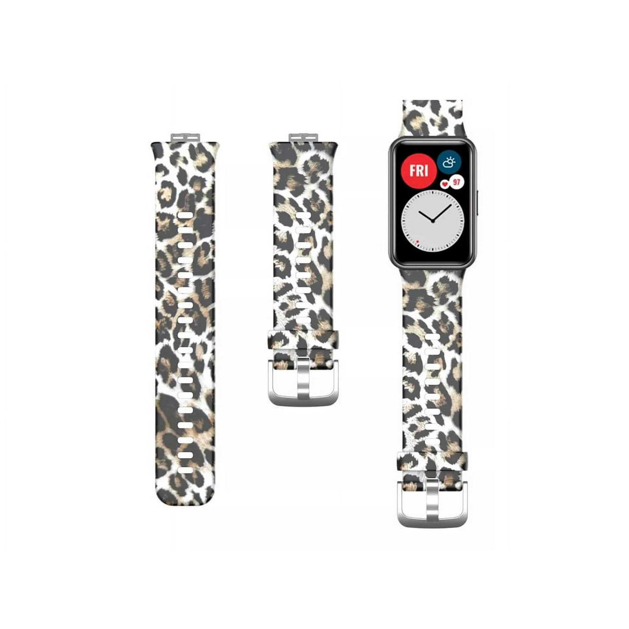 Genérico - Correa De Diseño Compatible Con Huawei Watch Fit Leopardo