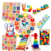 Lyonbaby - Juguete Montessori Madera Pack 10 Didácticos Motricidad Bebe