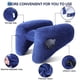 thumbnail image 3 of Almohada de cuello para viajes Almohada inflable de avión apoya cómodamente la cabeza, el cuello y la mentulla, almohada inflable de viaje con tapa de velo suave y bolsa de cordón portátil (, 3 of 3