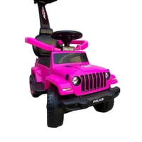 Abmtoys - Correpasillo 2 En 1 Con Toldo Y Bluetooth Rosado