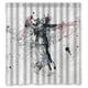 thumbnail image 1 of Cortina de ducha de estilo cómico con diseño de calaveras de rey y reina bailando, con ganchos, tamaño 66 x 72 pulgadas, 1 of 3